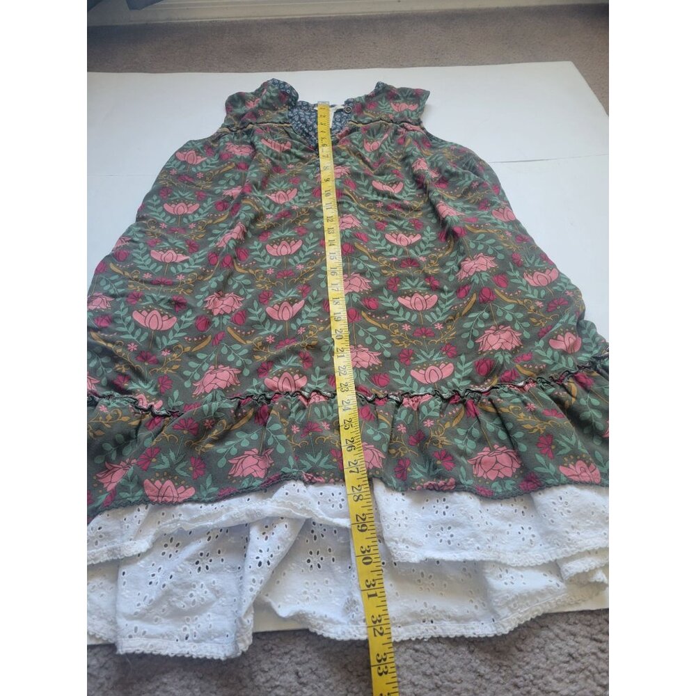 Matilda Jane Breaking New Ground dress with a green floral print and lace trim L - Picture 11 of 12